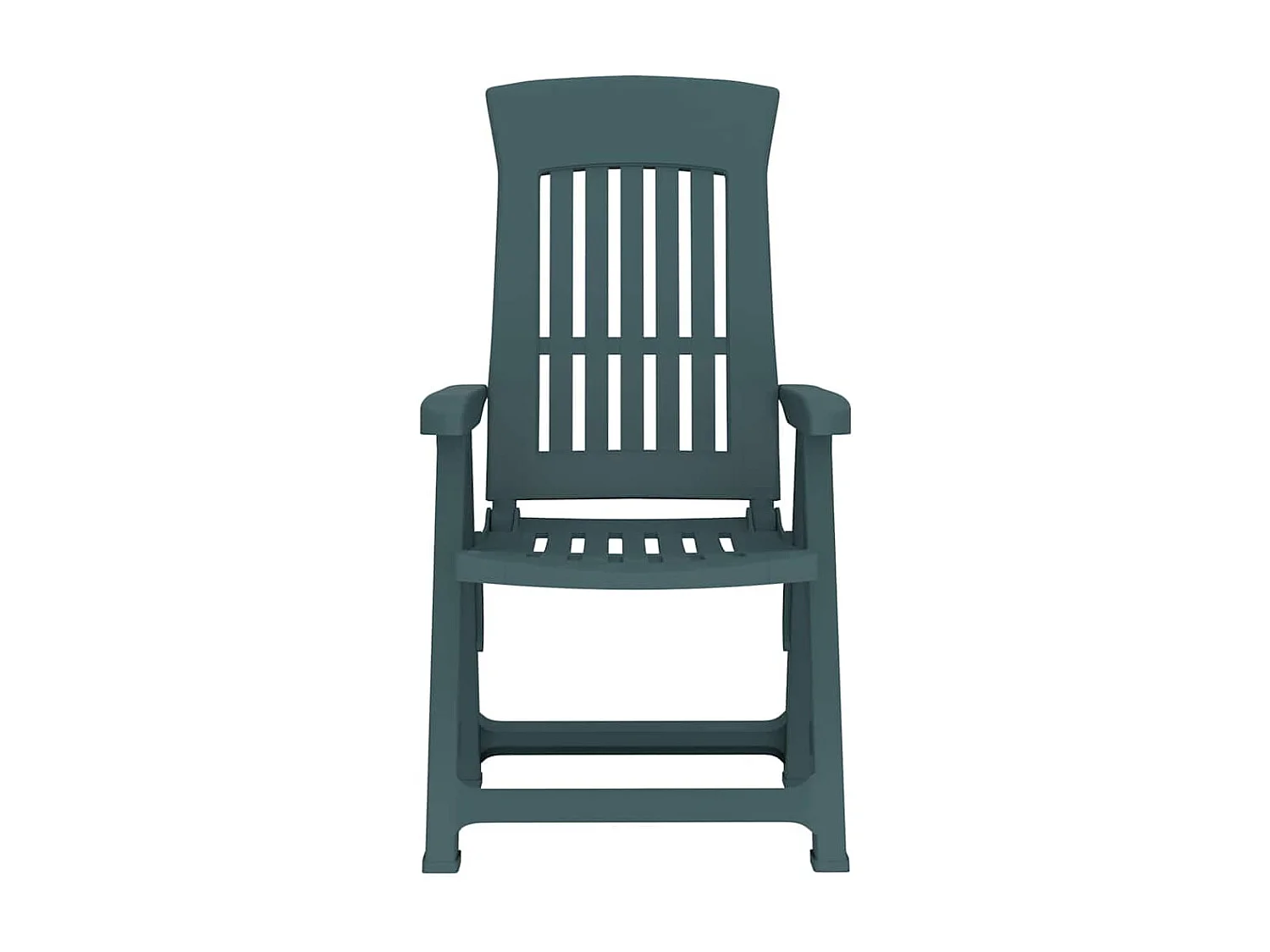 Chaises inclinables de jardin lot de 2 vert PP