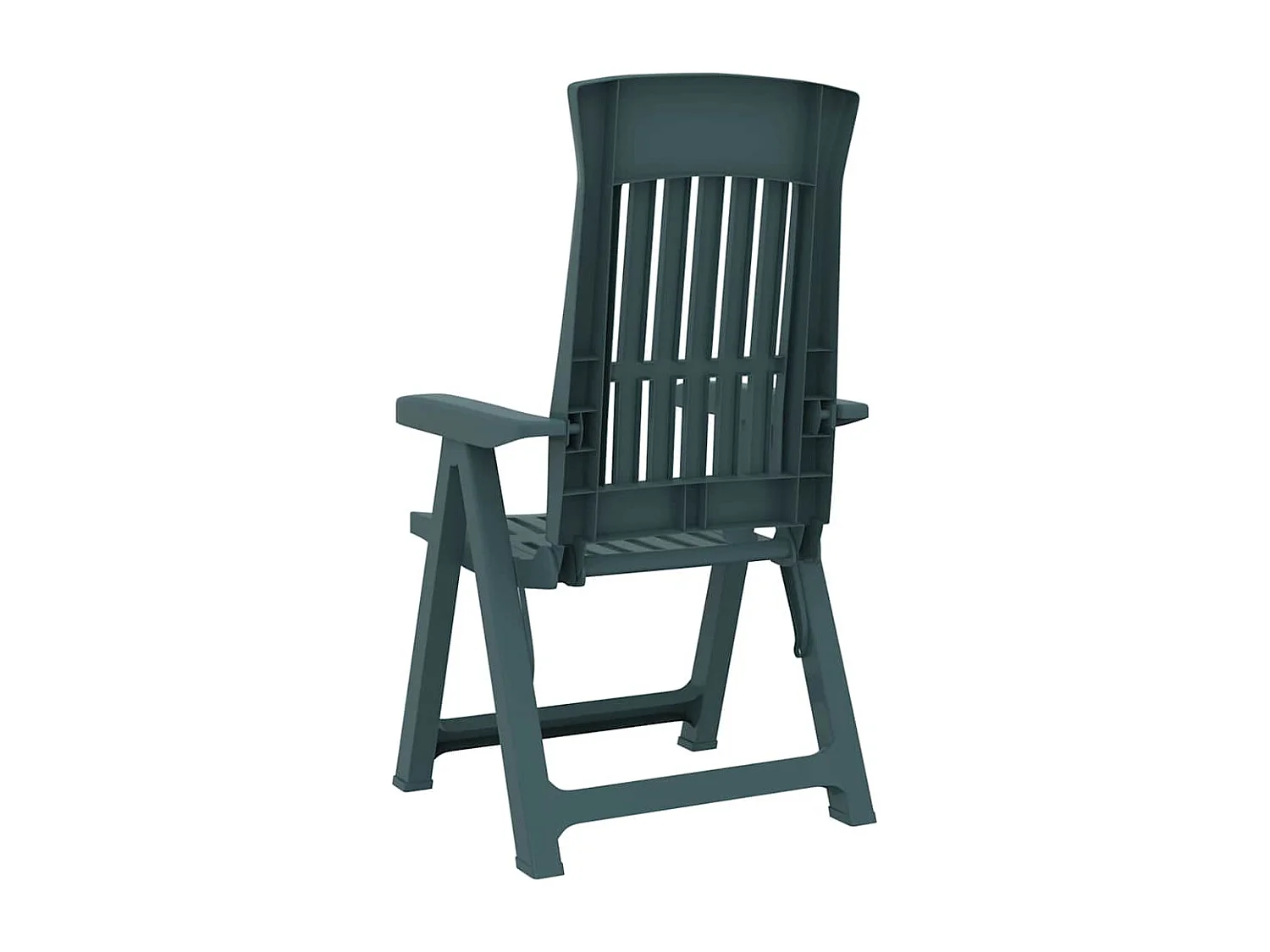 Chaises inclinables de jardin lot de 2 vert PP