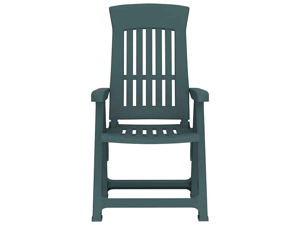 Chaises inclinables de jardin lot de 2 vert PP