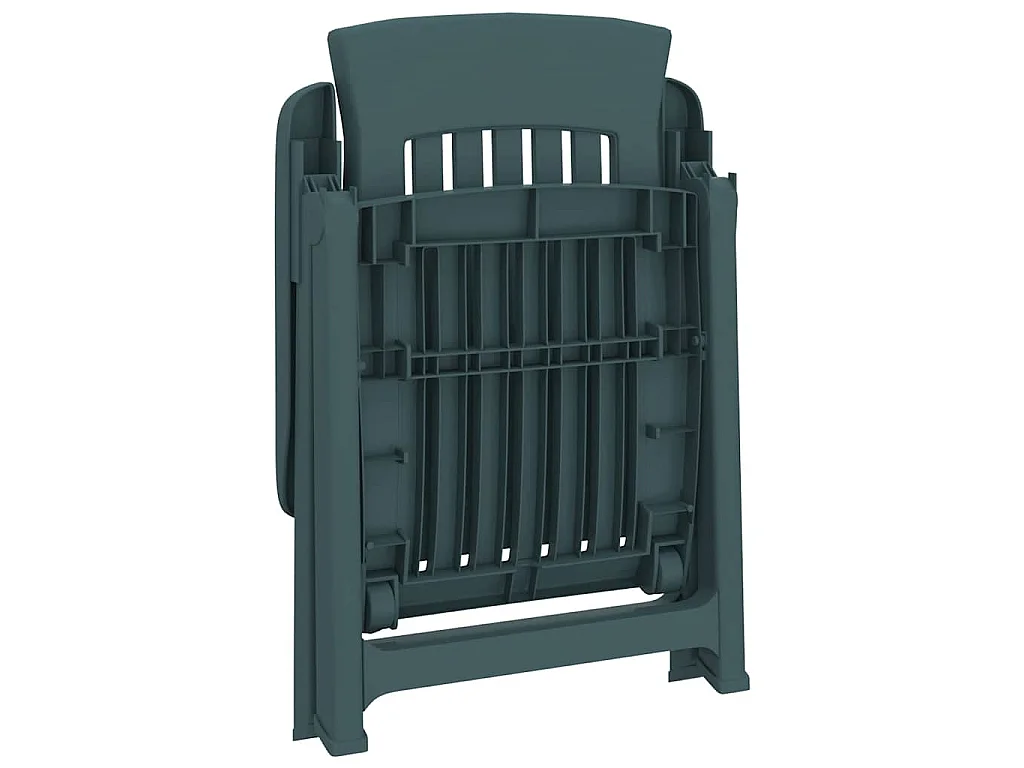 Chaises inclinables de jardin lot de 2 vert PP