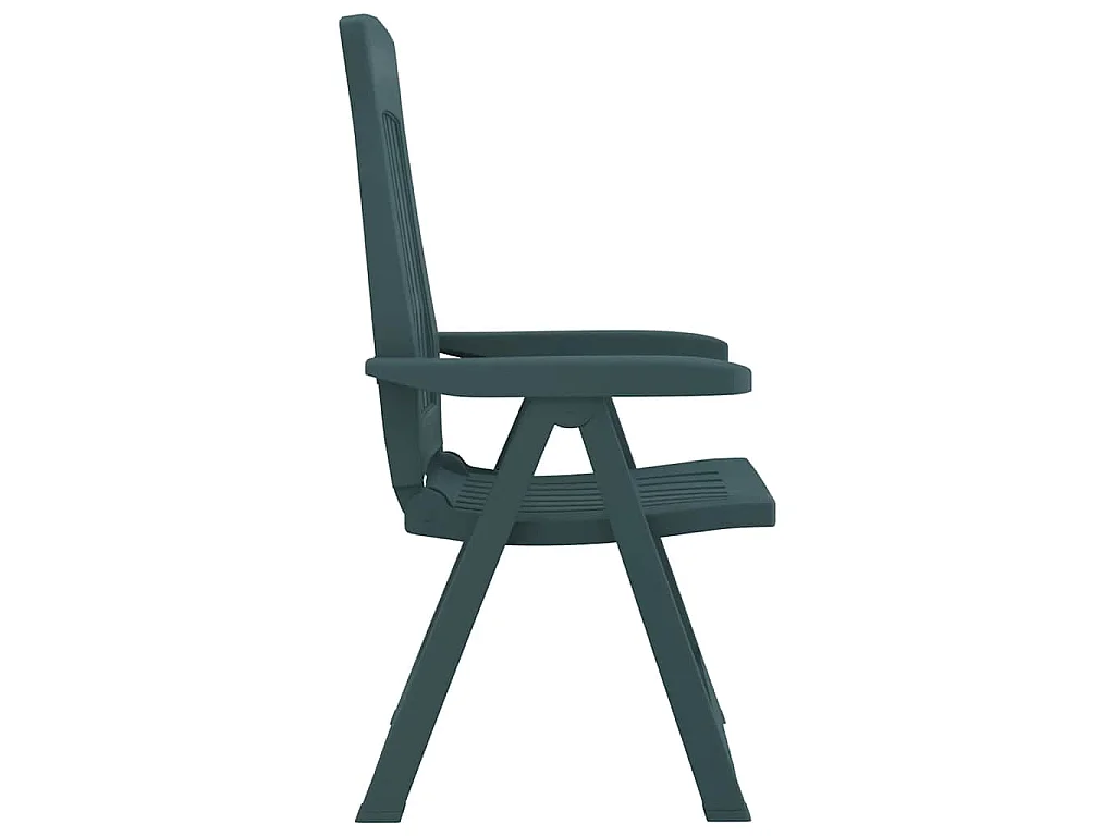 Chaises inclinables de jardin lot de 2 vert PP