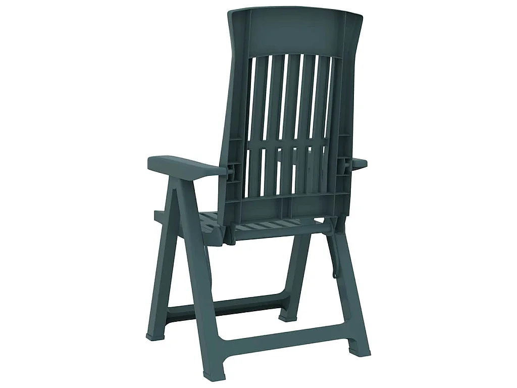 Chaises inclinables de jardin lot de 2 vert PP