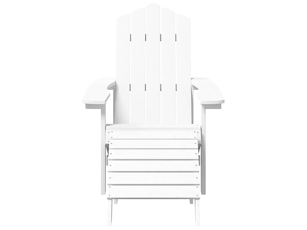 Tuinstoelen 2 st Adirondack met voetensteunen HDPE wit