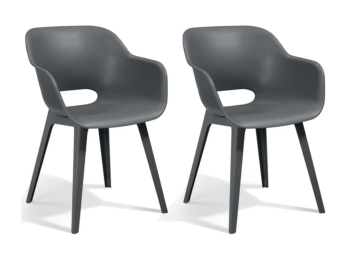 Gartenstühle Akola 2 Stk. Grau