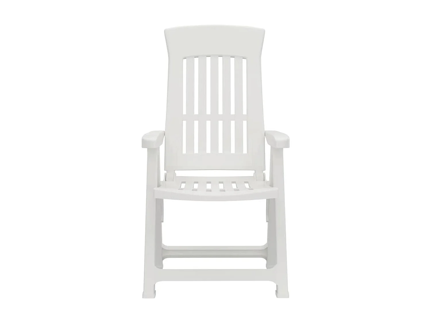 Tuinstoelen 2 st verstelbaar PP wit