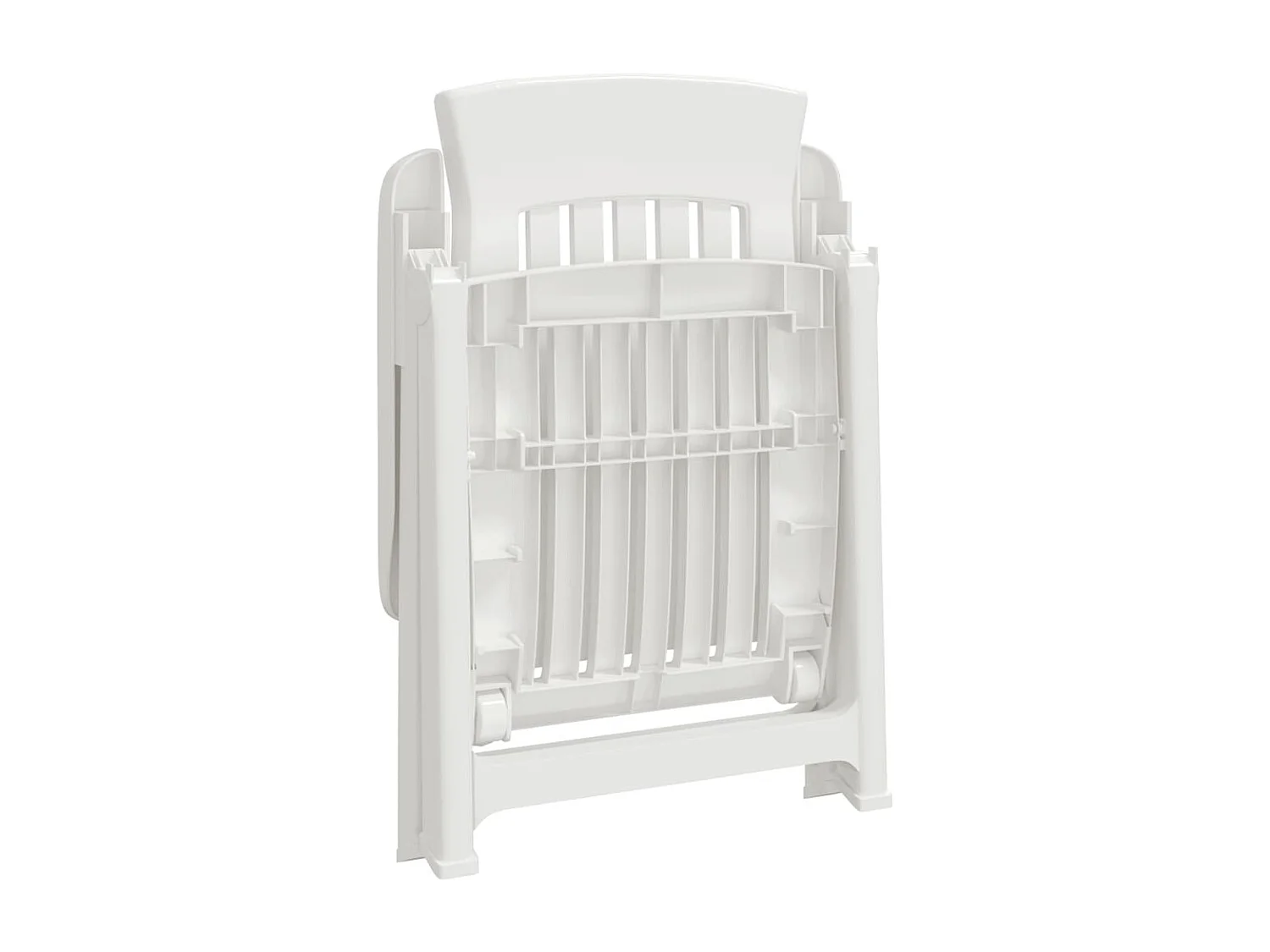 Tuinstoelen 2 st verstelbaar PP wit