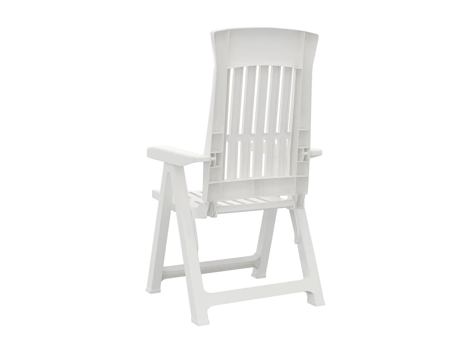 Tuinstoelen 2 st verstelbaar PP wit