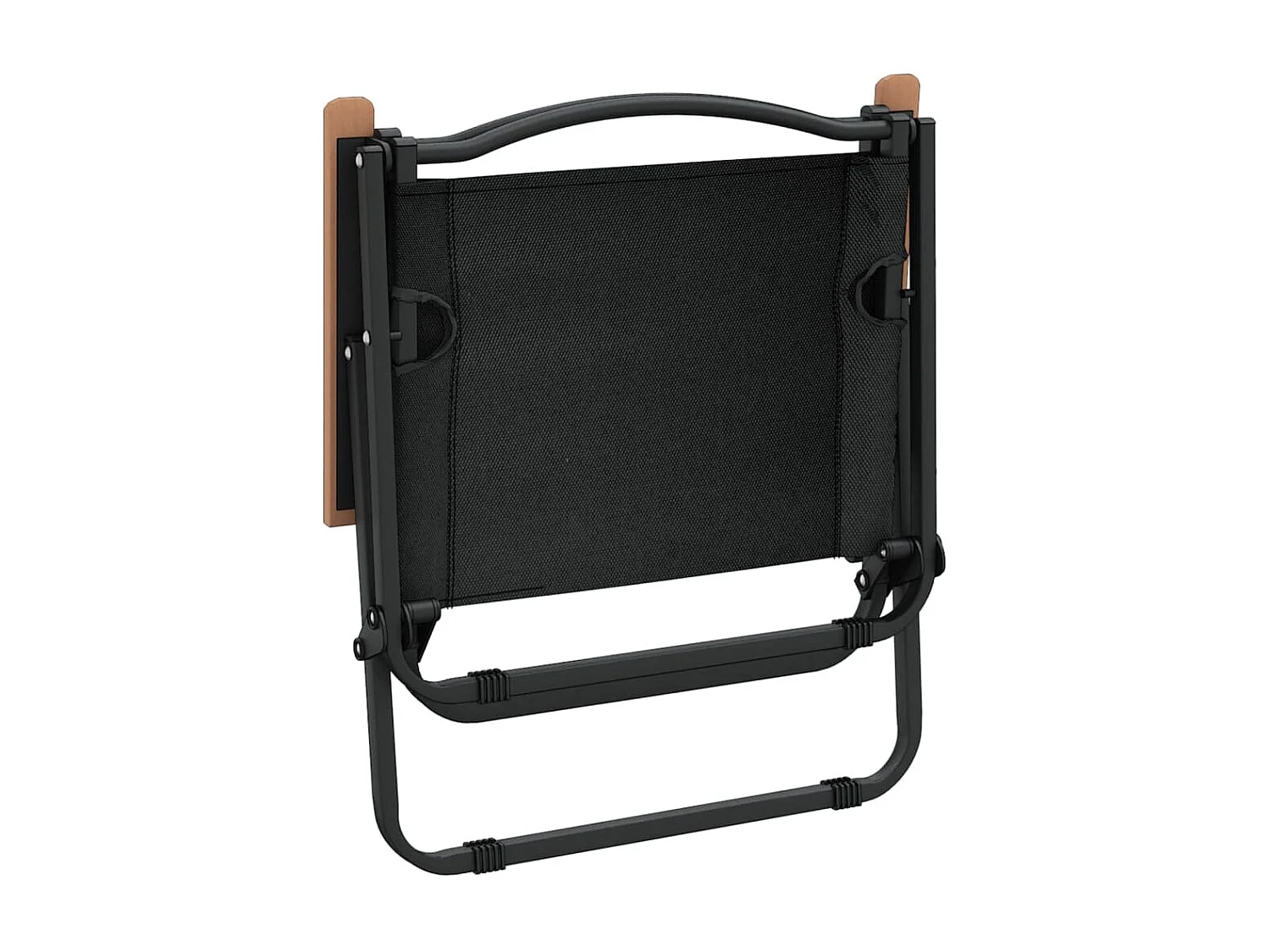 Campingstoelen 2 st 54x43x59 cm oxford stof zwart