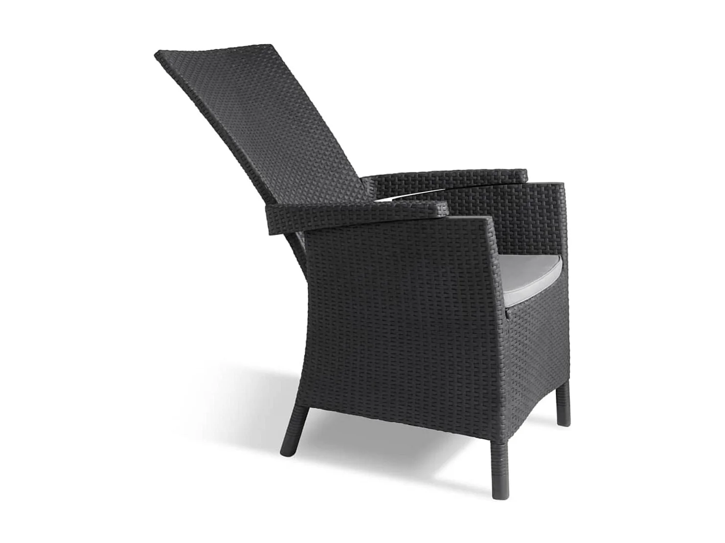 Chaises inclinables de jardin Vermont lot de 2 Graphite