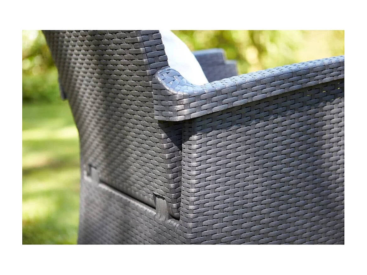 Chaises inclinables de jardin Vermont lot de 2 Graphite