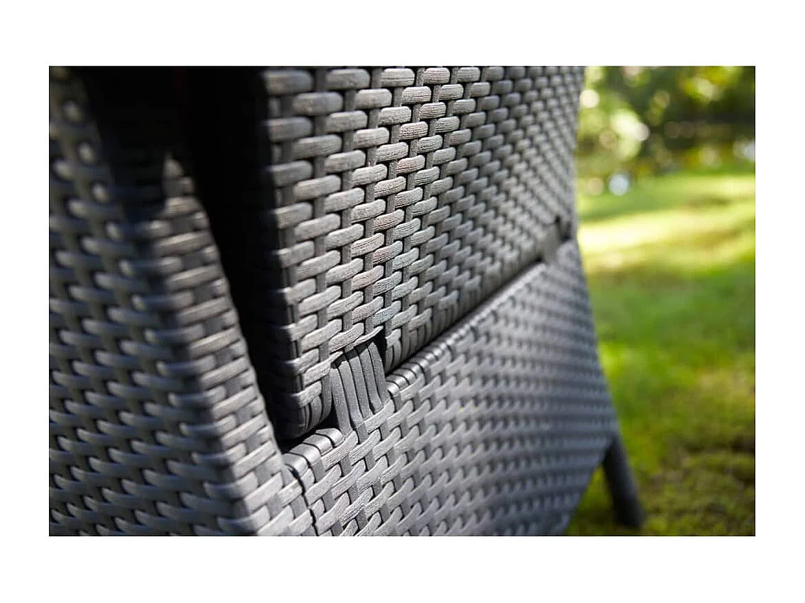 Chaises inclinables de jardin Vermont lot de 2 Graphite