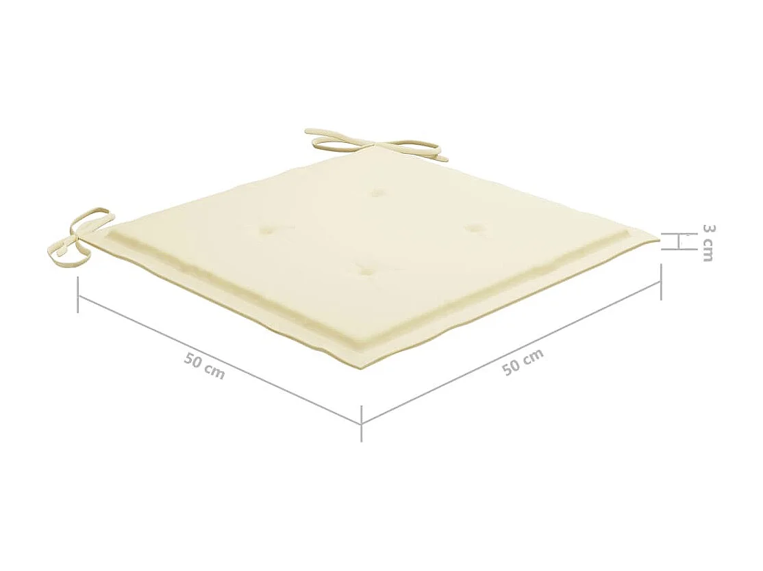 Tuinstoelen 6 st met kussens massief acaciahout