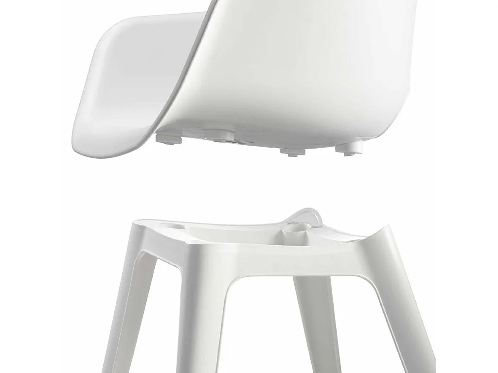 Chaises d'extérieur Akola lot de 2 Blanc