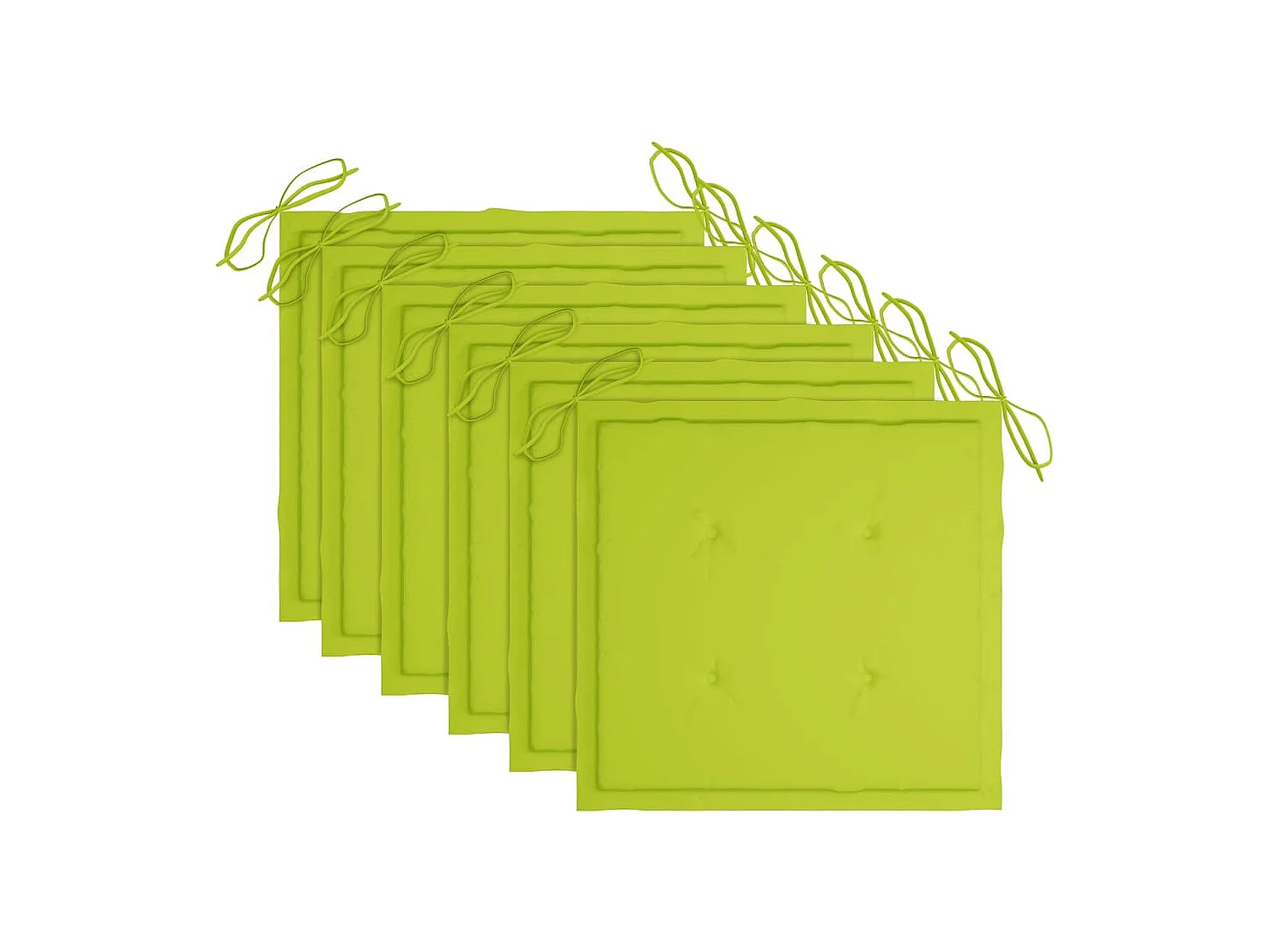 Chaises de jardin lot de 6 avec coussins Bois d'acacia solide