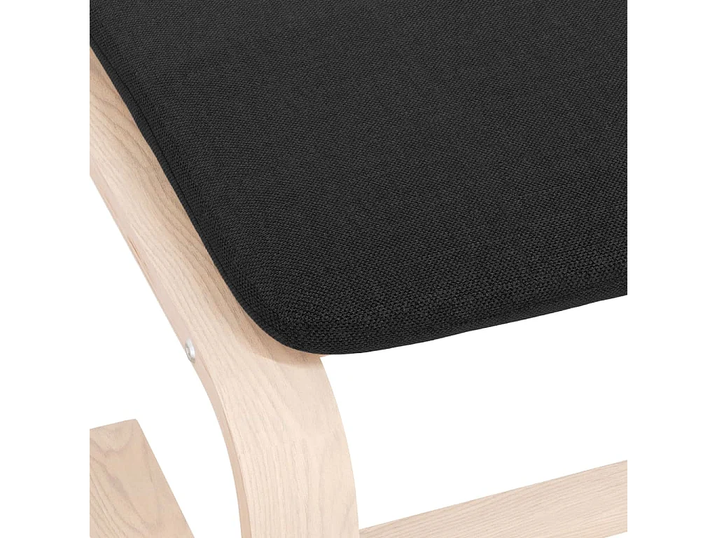 Repose-pied Noir 51x41x40 cm Tissu