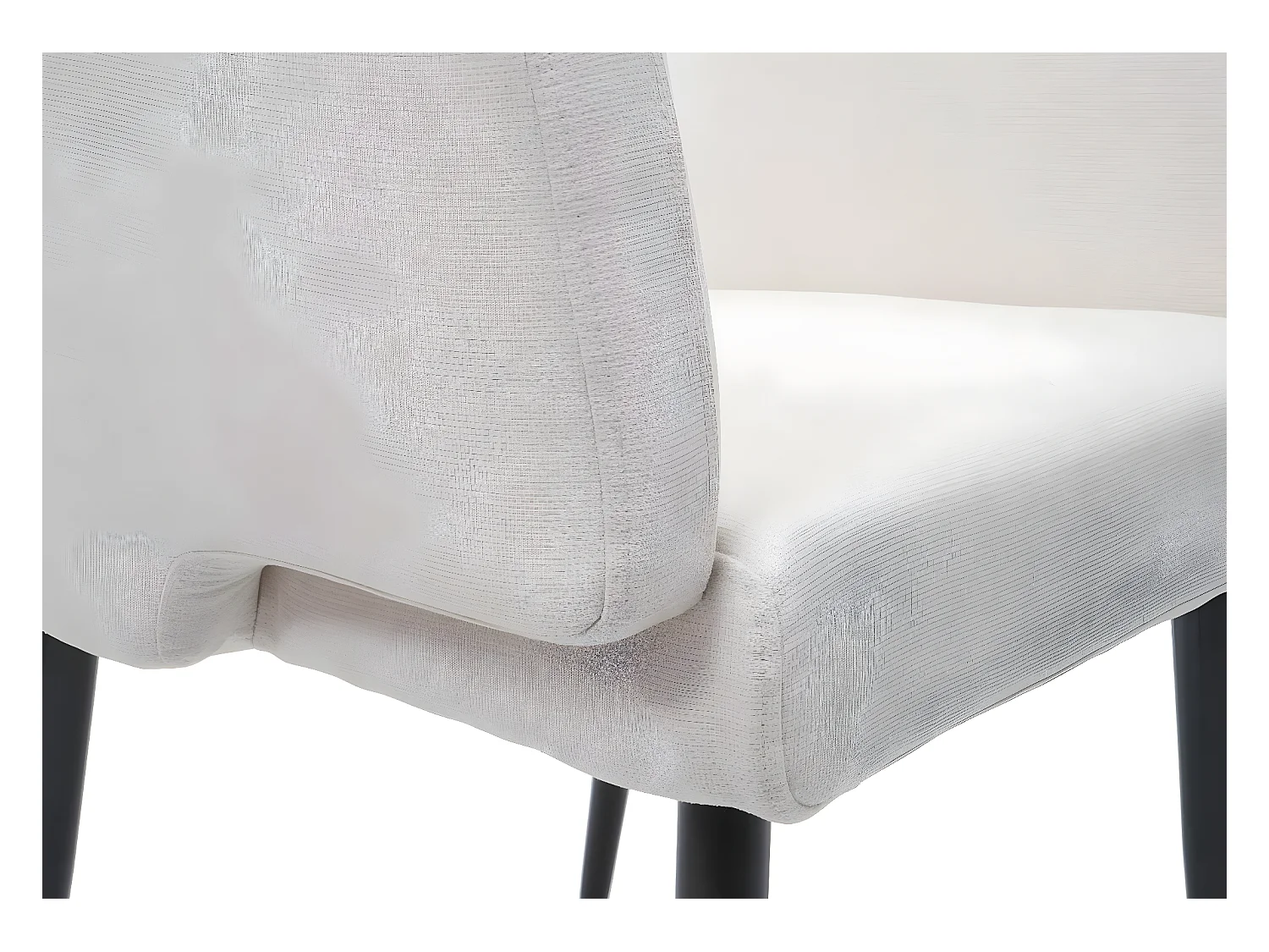 Chaise de salle à manger MCW-L13,  Crème-Blanc