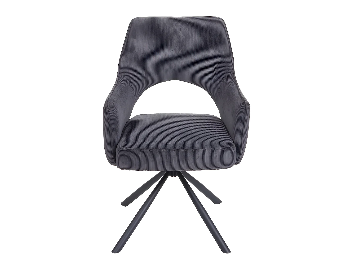 Chaise de salle à manger MCW-K3,  cord – gris foncé