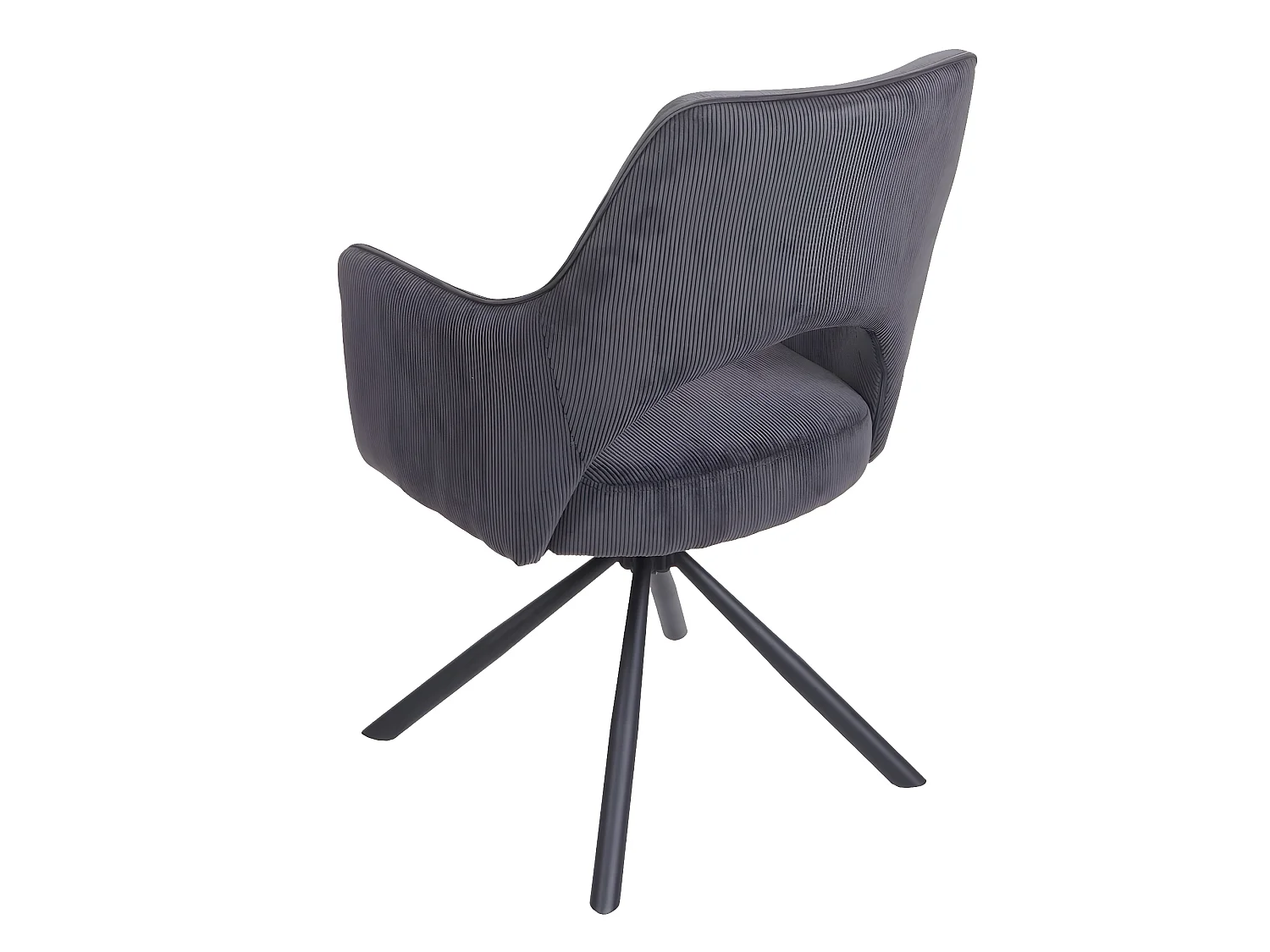 Chaise de salle à manger MCW-K3,  cord – gris foncé