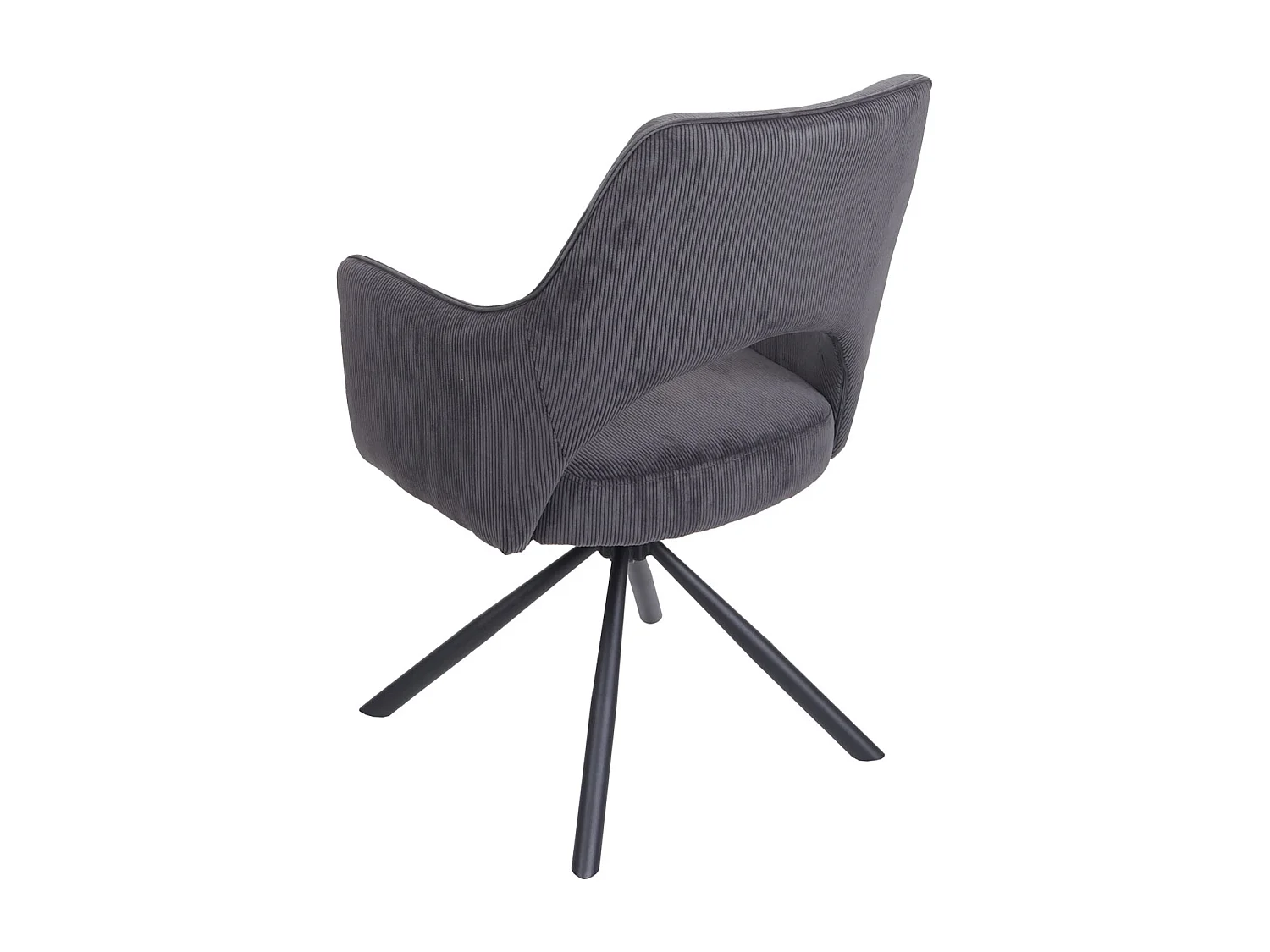 Chaise de salle à manger MCW-K3,  cord – gris foncé