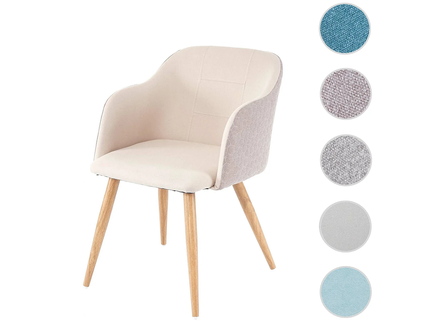 Chaise de salle à manger MCW-D71,  crème-beige