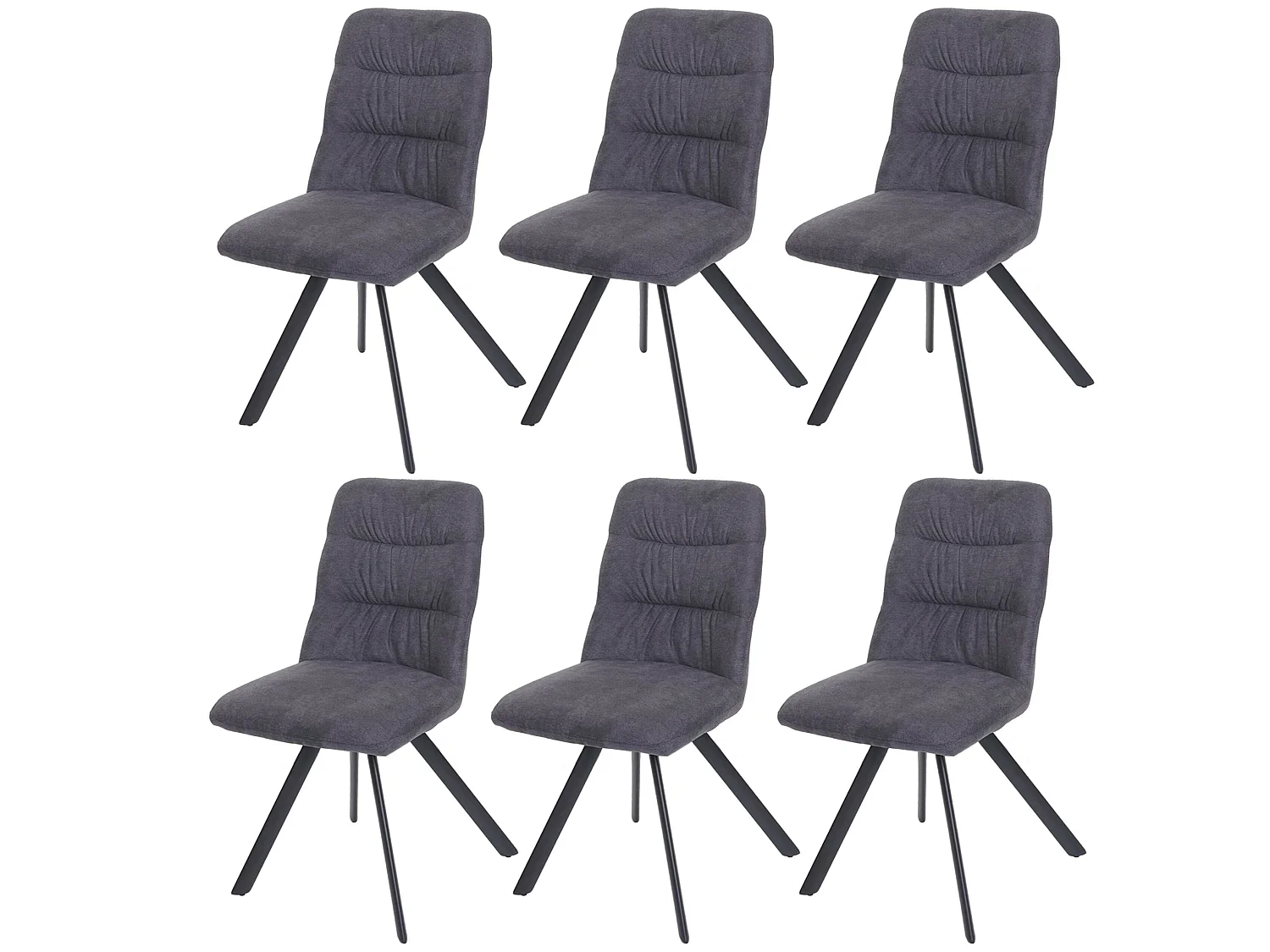 Cadeira de jantar MCW-J69 (conjunto de 6),  antracite