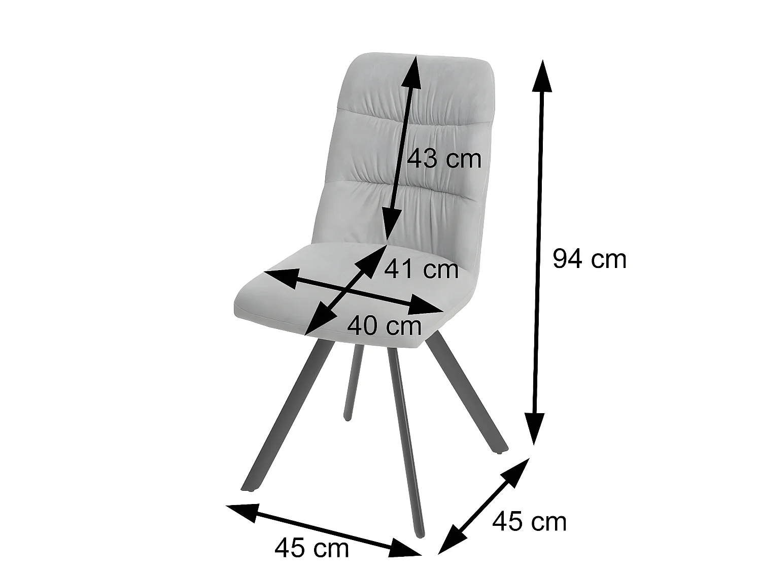 Cadeira de jantar MCW-J69 (conjunto de 6),  antracite