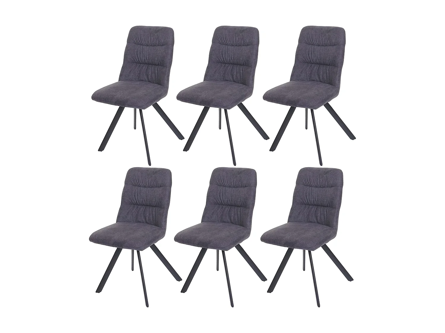 Cadeira de jantar MCW-J69 (conjunto de 6),  antracite