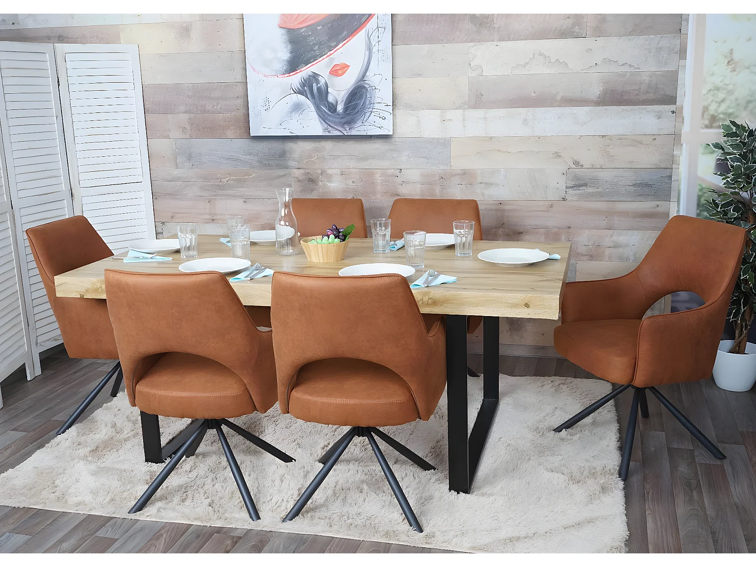 Krzesło do jadalni MCW-K3,  zamsz brązowy