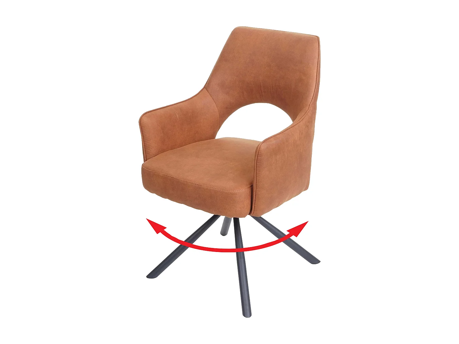 Eetkamerstoel MCW-K3,  suède look bruin