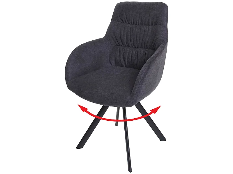 Chaise de salle à manger MCW-J69,  anthracite