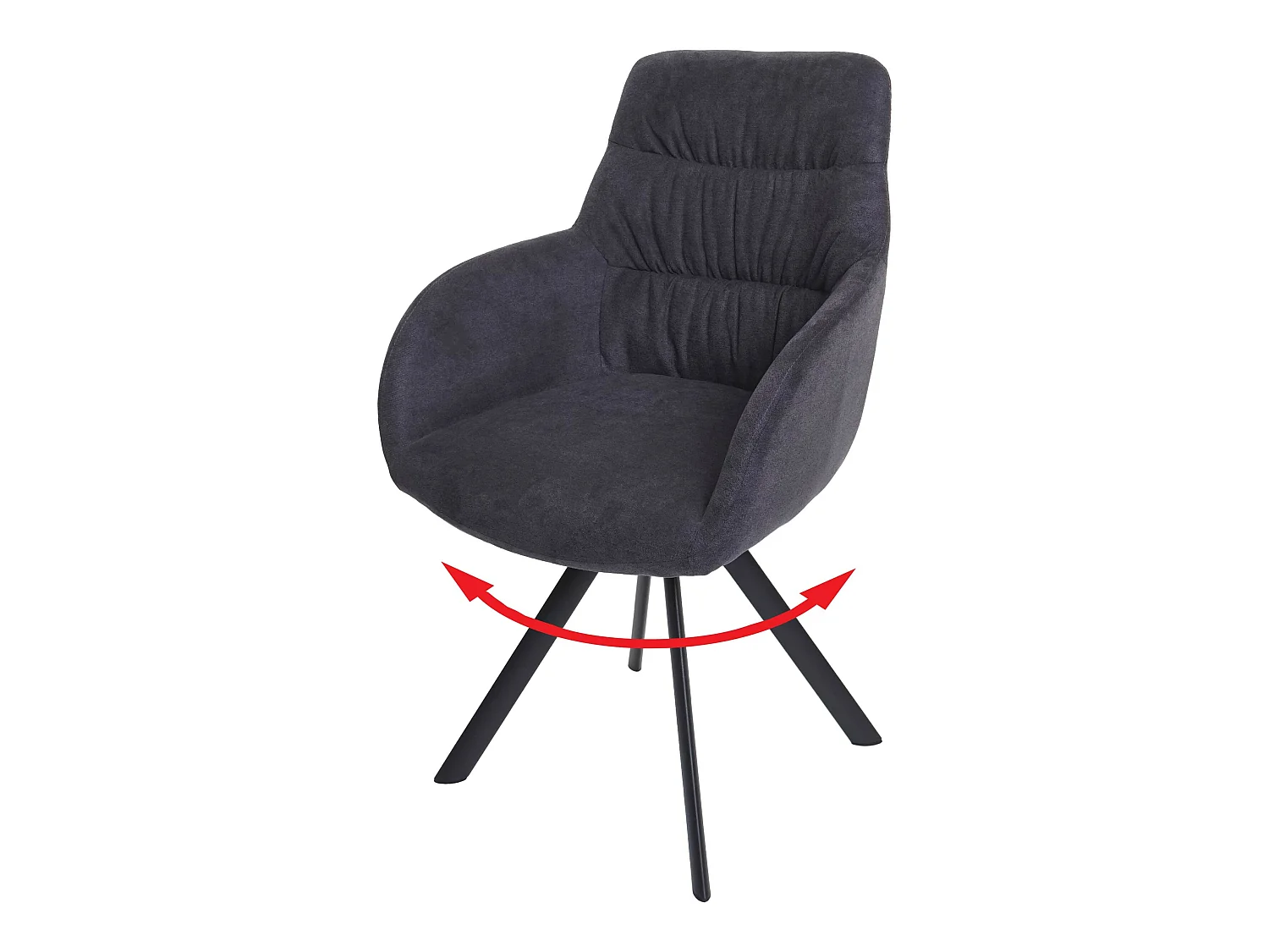 Chaise de salle à manger MCW-J69,  anthracite