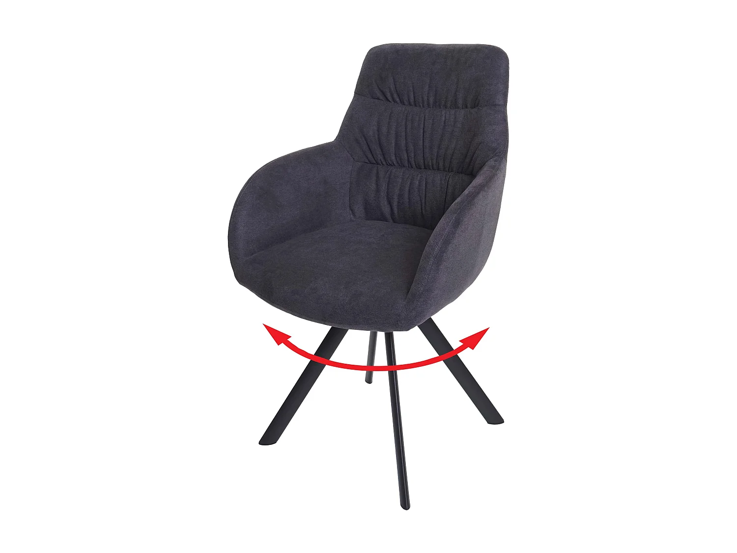 Chaise de salle à manger MCW-J69,  anthracite