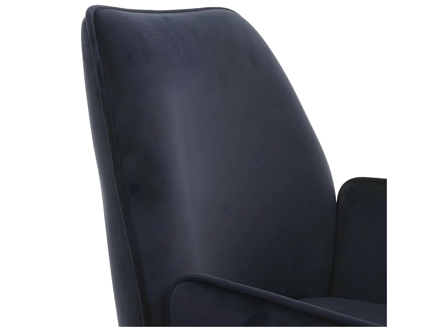 Esszimmerstuhl MCW-G67 (6er-Set), Anthrazit-blau, Beine schwarz