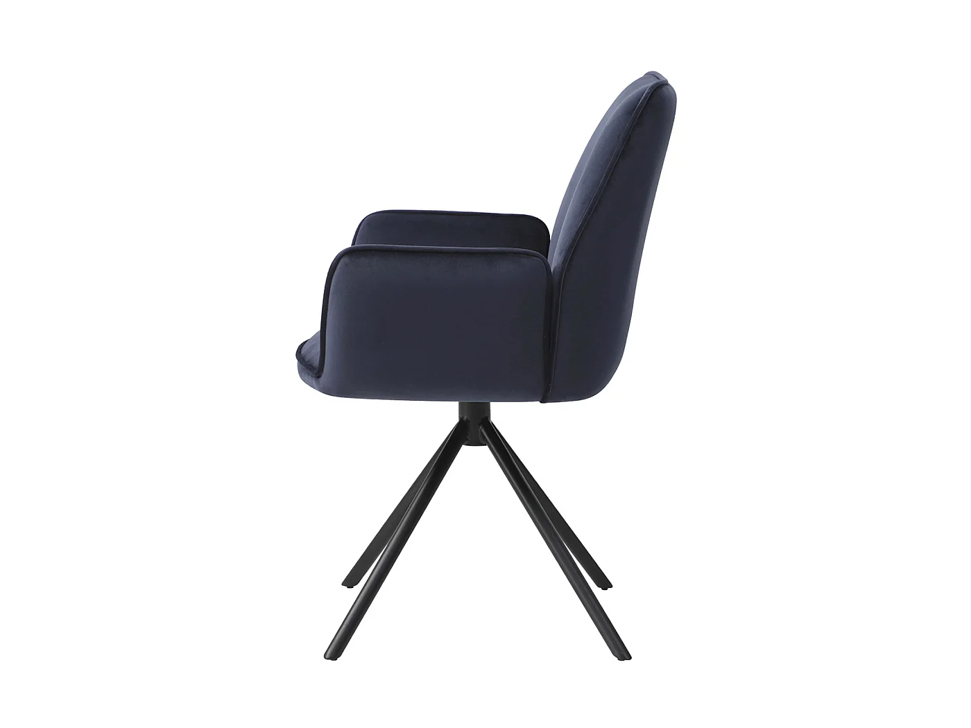 Chaise de salle à manger MCW-G67 (lot de 6),  velours, anthracite-bleu