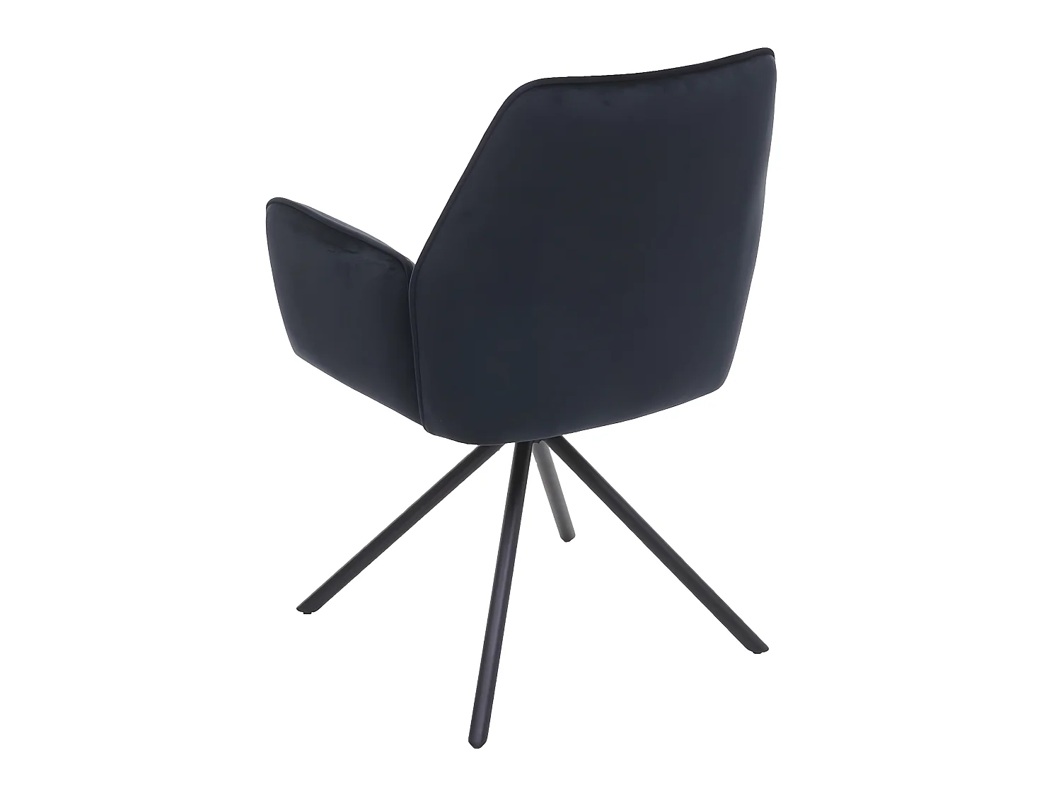 Chaise de salle à manger MCW-G67 (lot de 6),  velours, anthracite-bleu