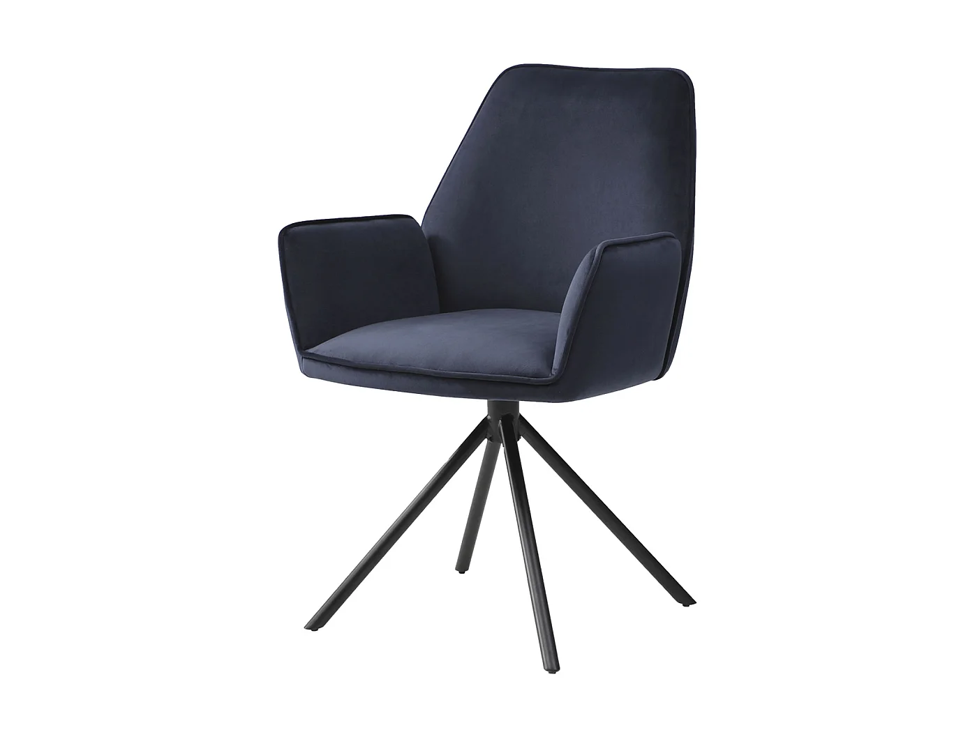 Chaise de salle à manger MCW-G67 (lot de 6),  velours, anthracite-bleu