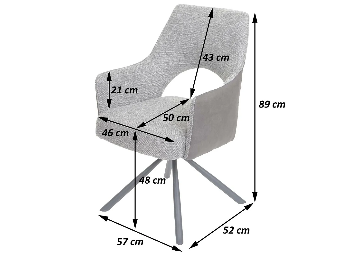 Chaise de salle à manger MCW-K30 (lot de 6),  aspect daim marron