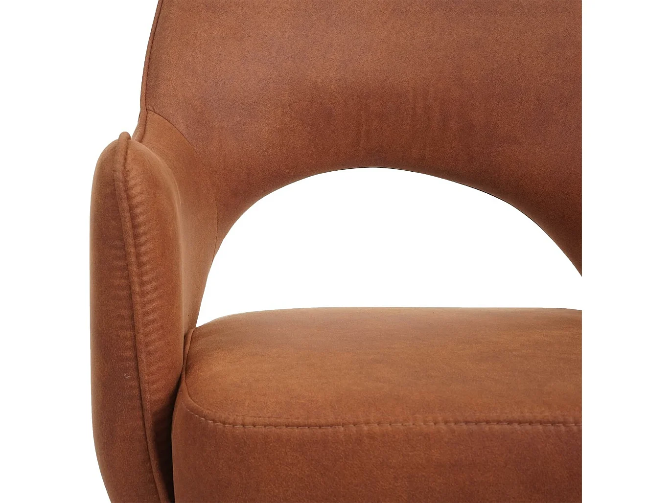 Chaise de salle à manger MCW-K30 (lot de 6),  aspect daim marron