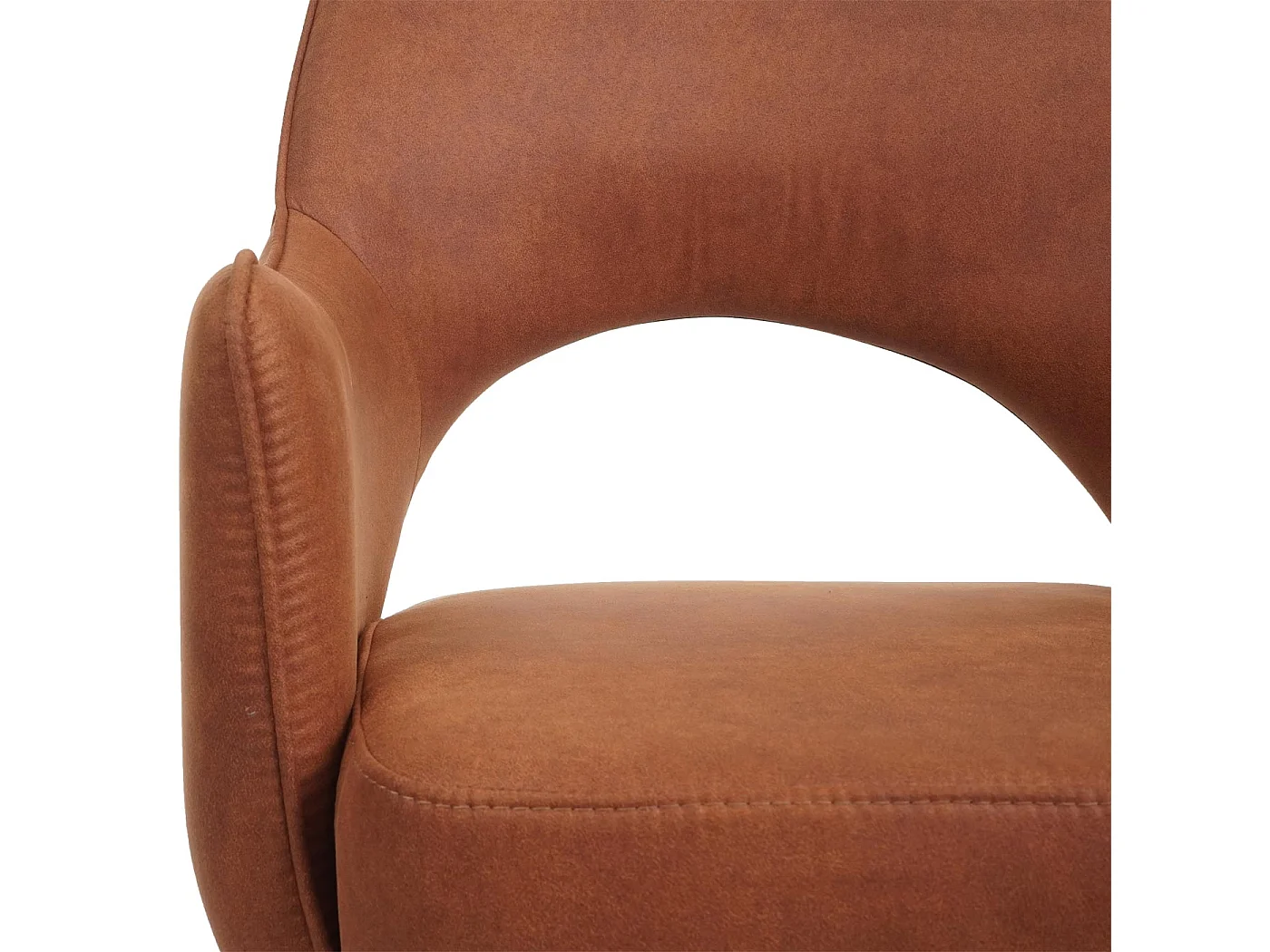 Chaise de salle à manger MCW-K30 (lot de 6),  aspect daim marron