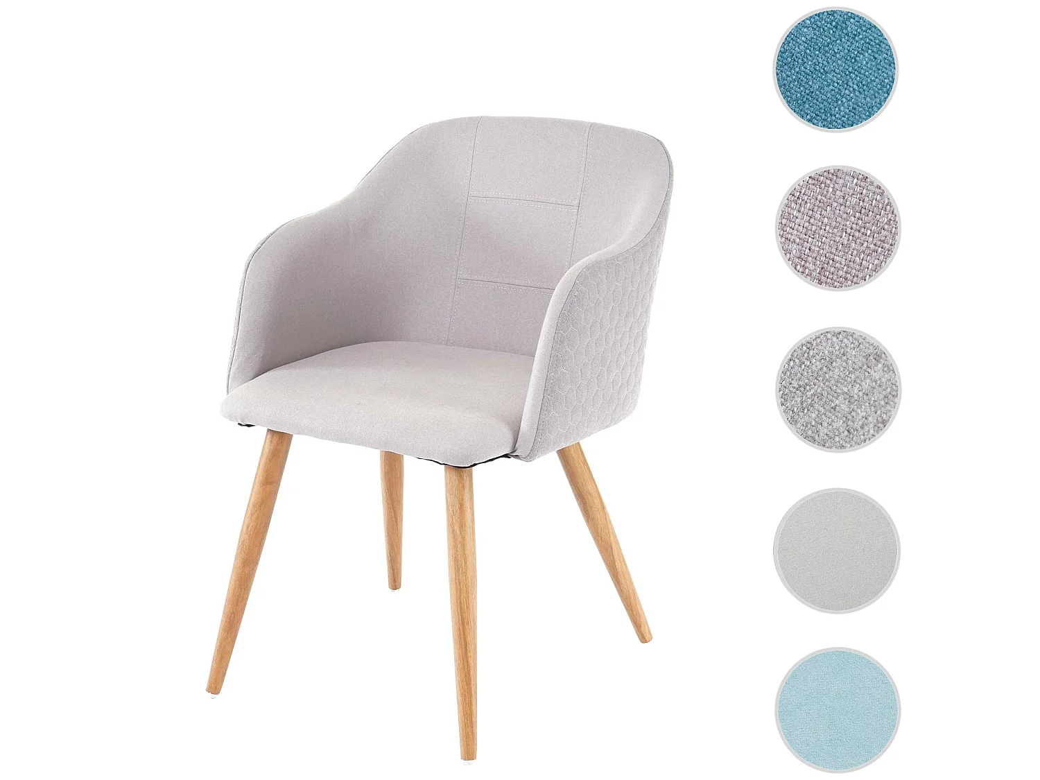 Eetkamerstoel MCW-D71,  lichtgrijs-grijs