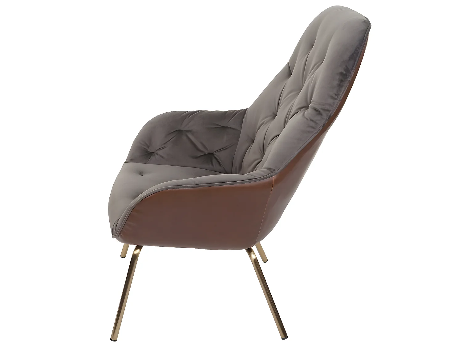 Silla de comedor MCW-K26 (juego de 6),  terciopelo, marrón claro