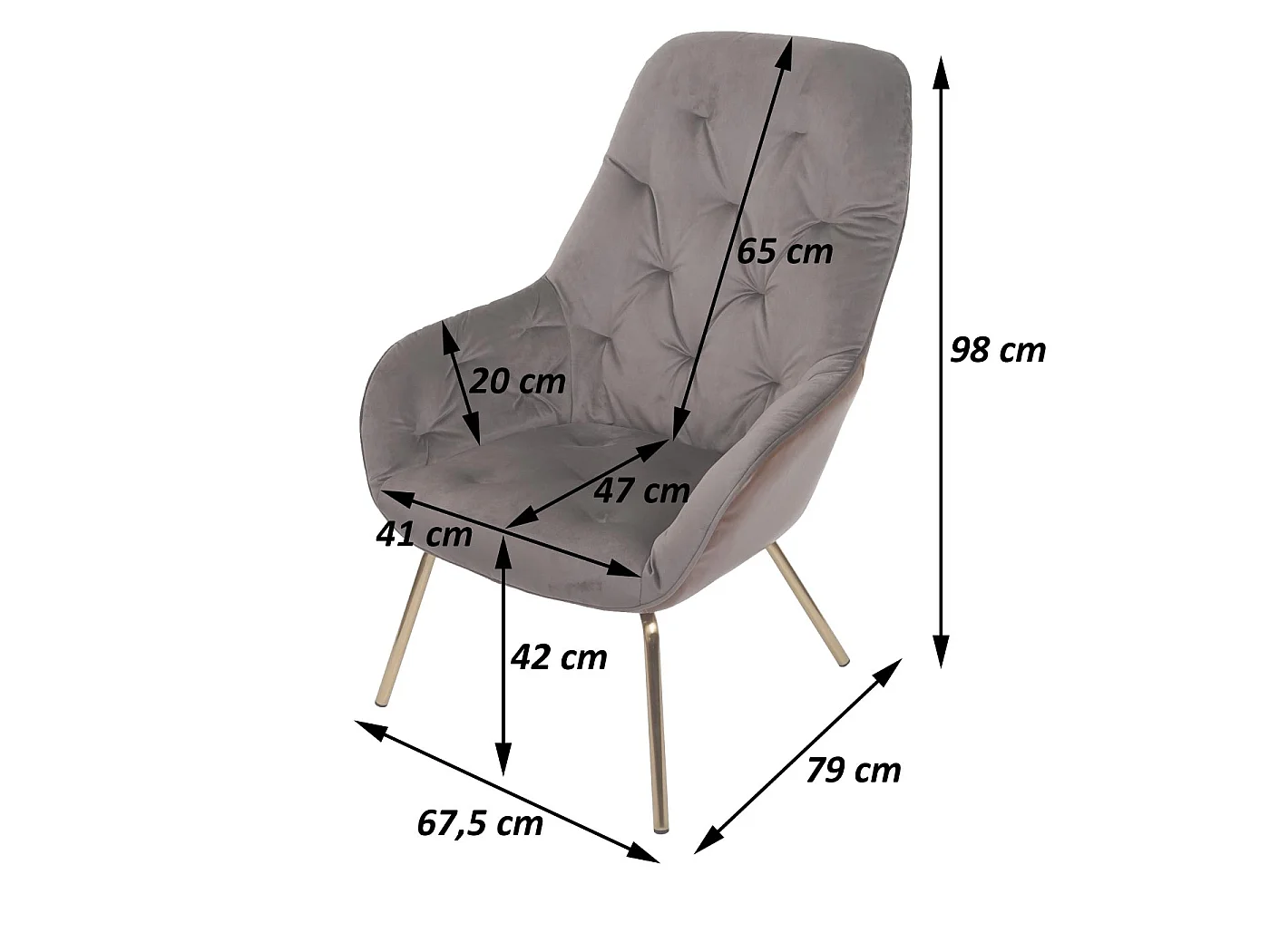 Chaise de salle à manger MCW-K26 (lot de 6),  velours, marron clair