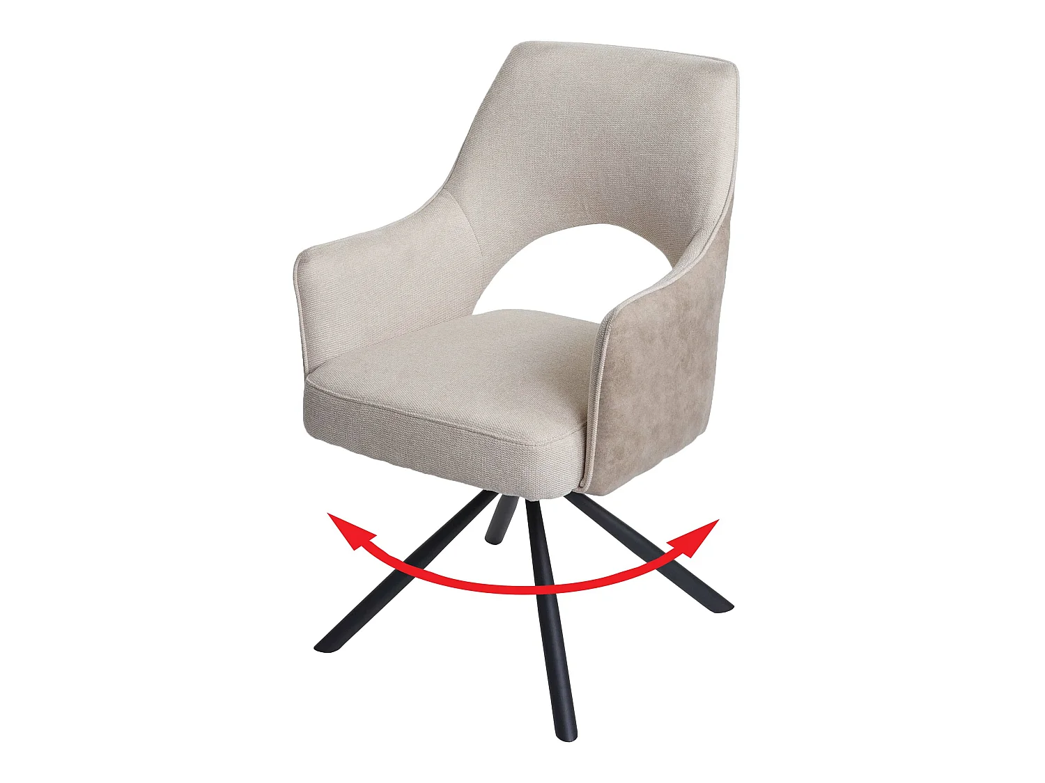 Chaise de salle à manger MCW-K3,  crème