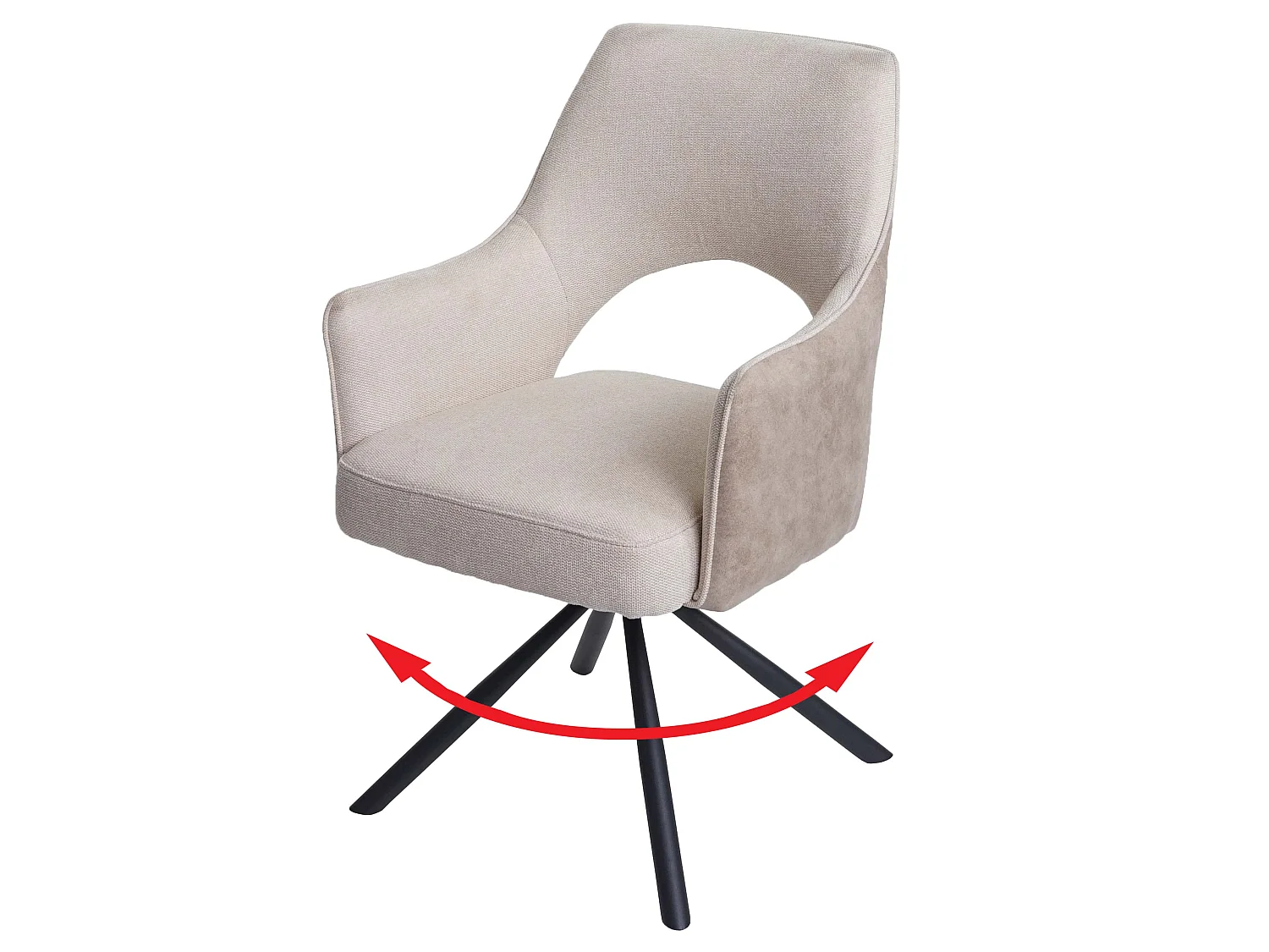 Chaise de salle à manger MCW-K3,  crème