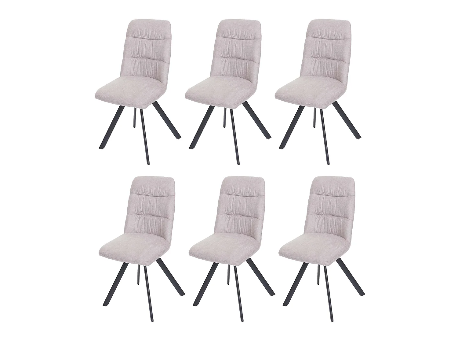 Krzesło do jadalni MCW-J69 (zestaw 6 sztuk),  kremowo-beżowy