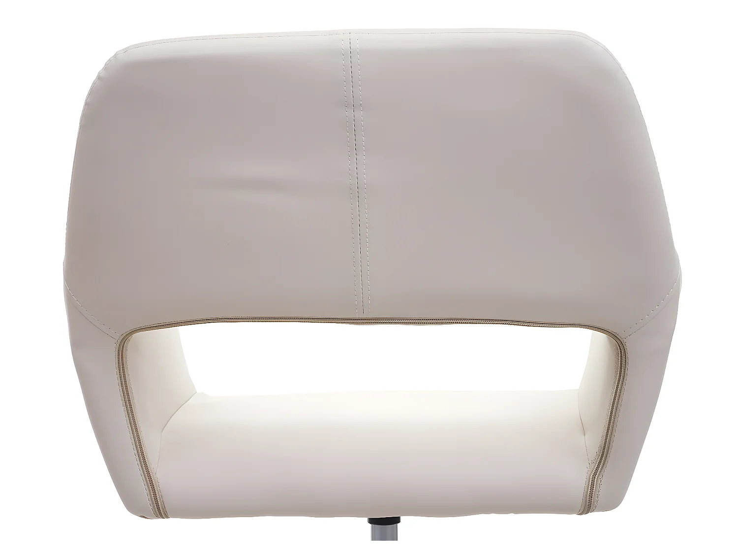 Cadeira de jantar MCW-A50 IV,  imitação de pele creme, base preta