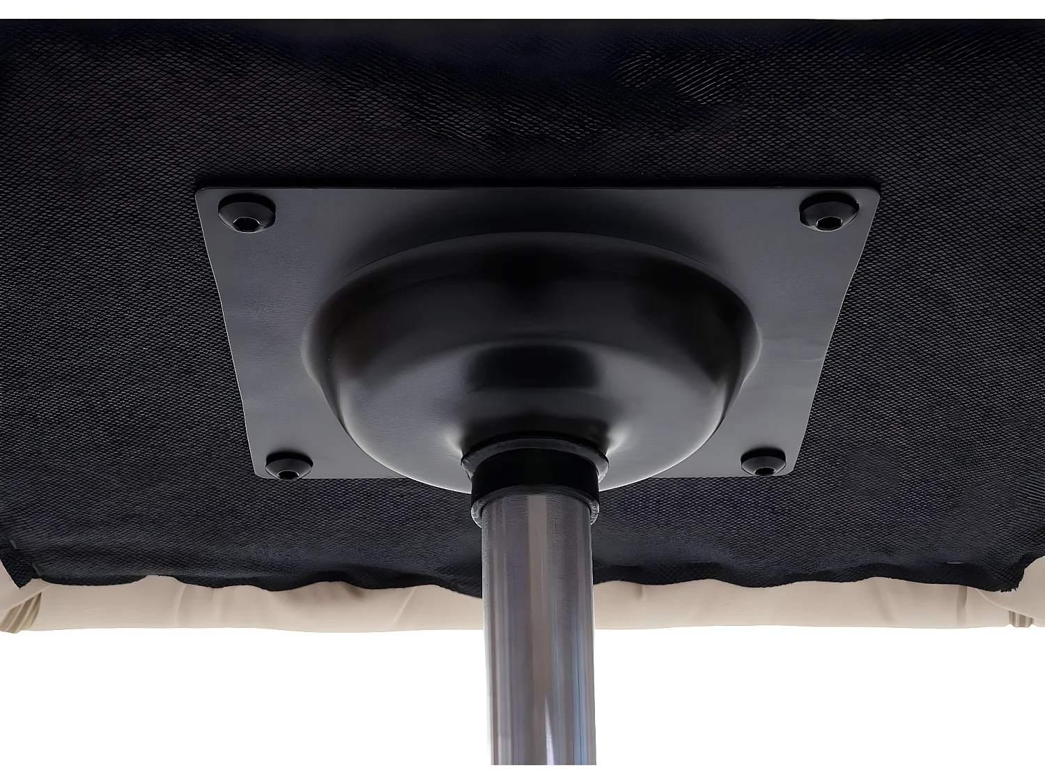 Chaise de salle à manger MCW-A50 IV,  similicuir crème, pied noir