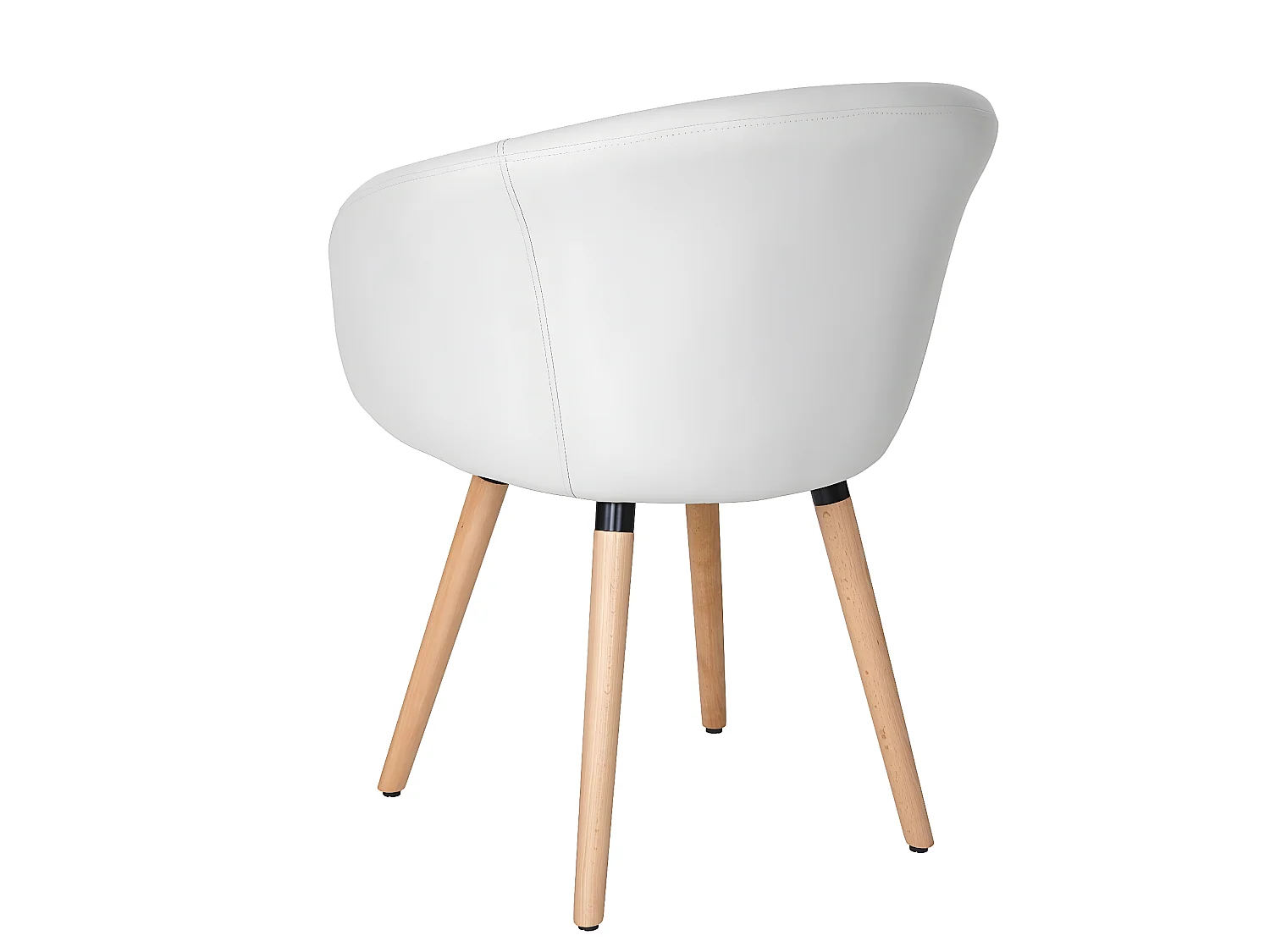 Chaise de salle à manger Vaasa T633 (lot de 6),  similicuir, blanc