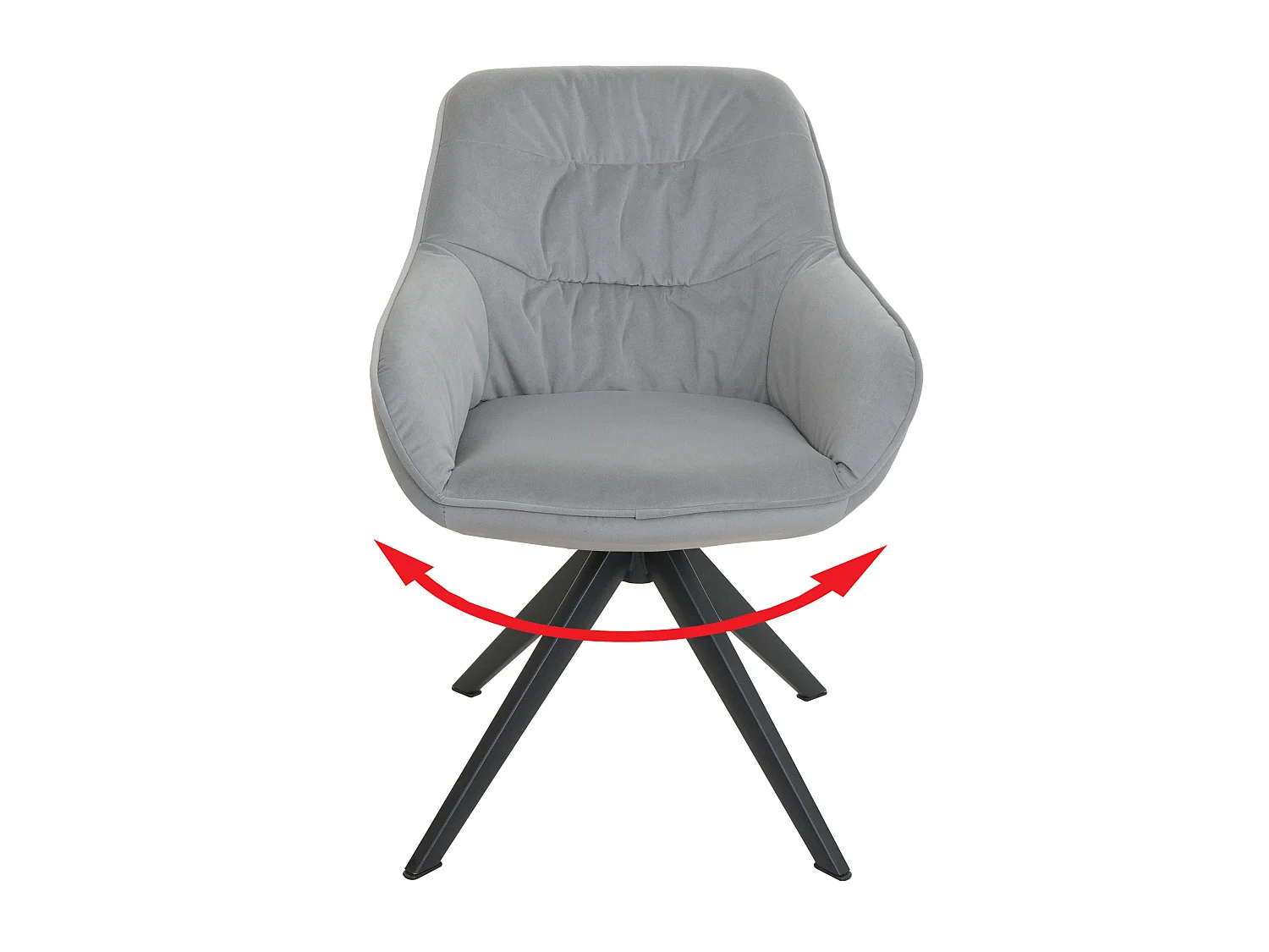 Chaise de salle à manger MCW-K28,  tissu/textile gris clair