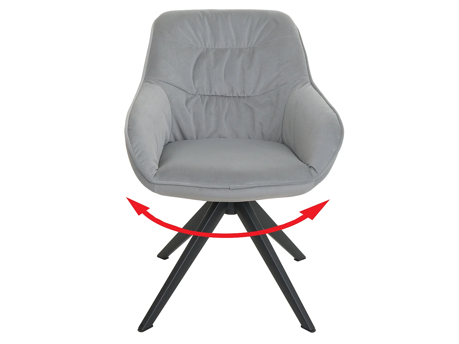 Chaise de salle à manger MCW-K28,  tissu/textile gris clair